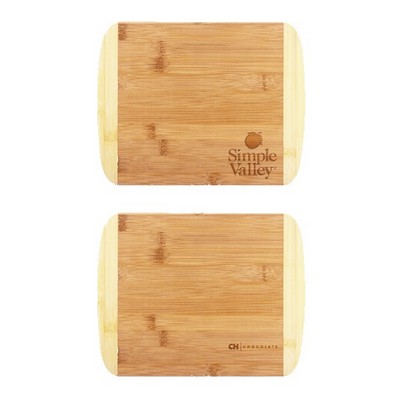 Two-Tone Bamboo Cutting Board 11" x 8-3/4"