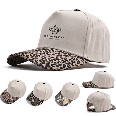 5 Panel Snapback Cap Adjustable Hats