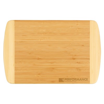 18" x 12" Bamboo 2-Tone Cutting Board